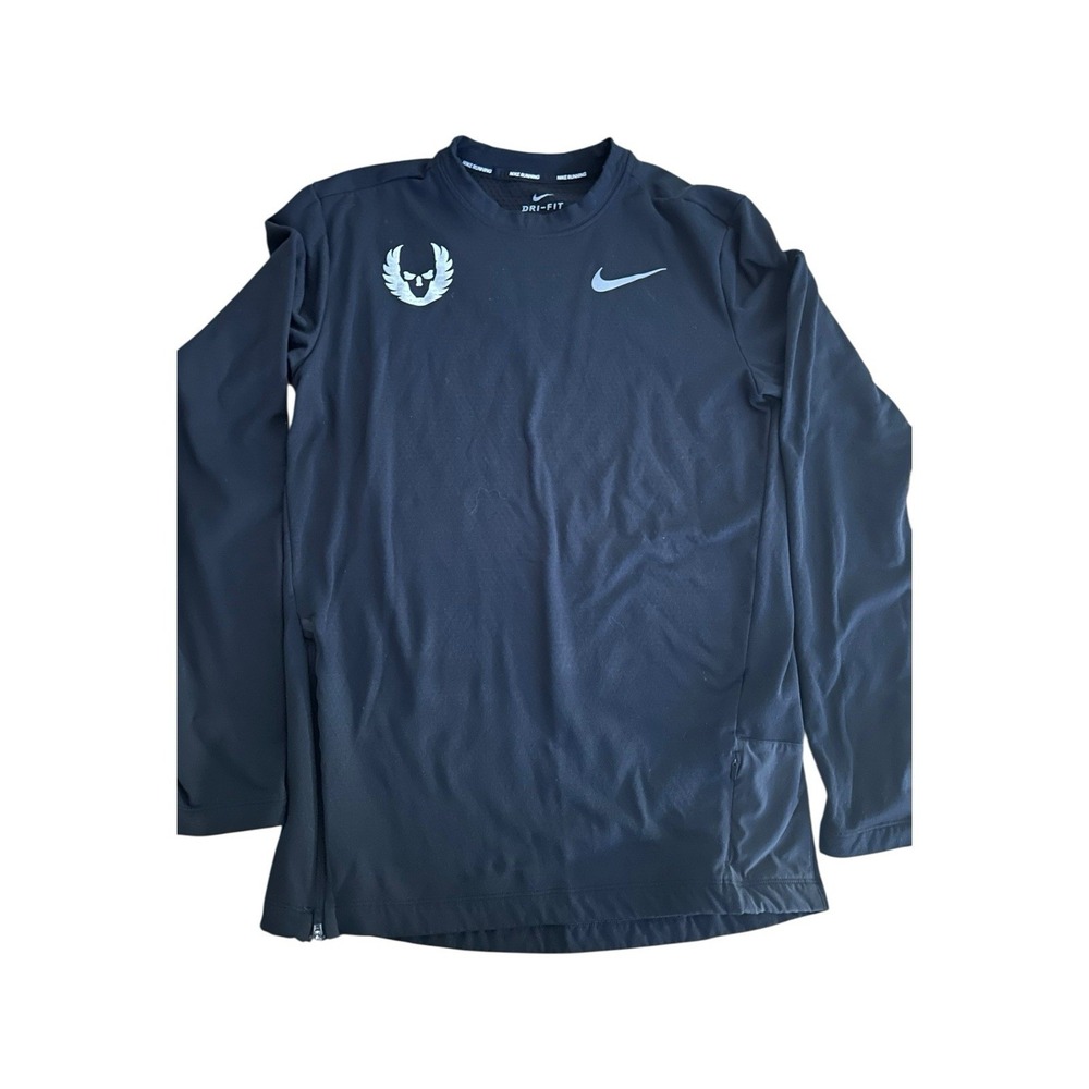 NIKE OREGON PROJECT ELEMENT CREW LS SHIRT TOP ORPJT Black MENS SMALL